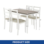 Table à manger rectangulaire de style ferme avec colonnes romaines