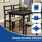 Table à manger rectangulaire de style ferme avec colonnes romaines