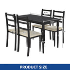 Table à manger rectangulaire de style ferme avec colonnes romaines