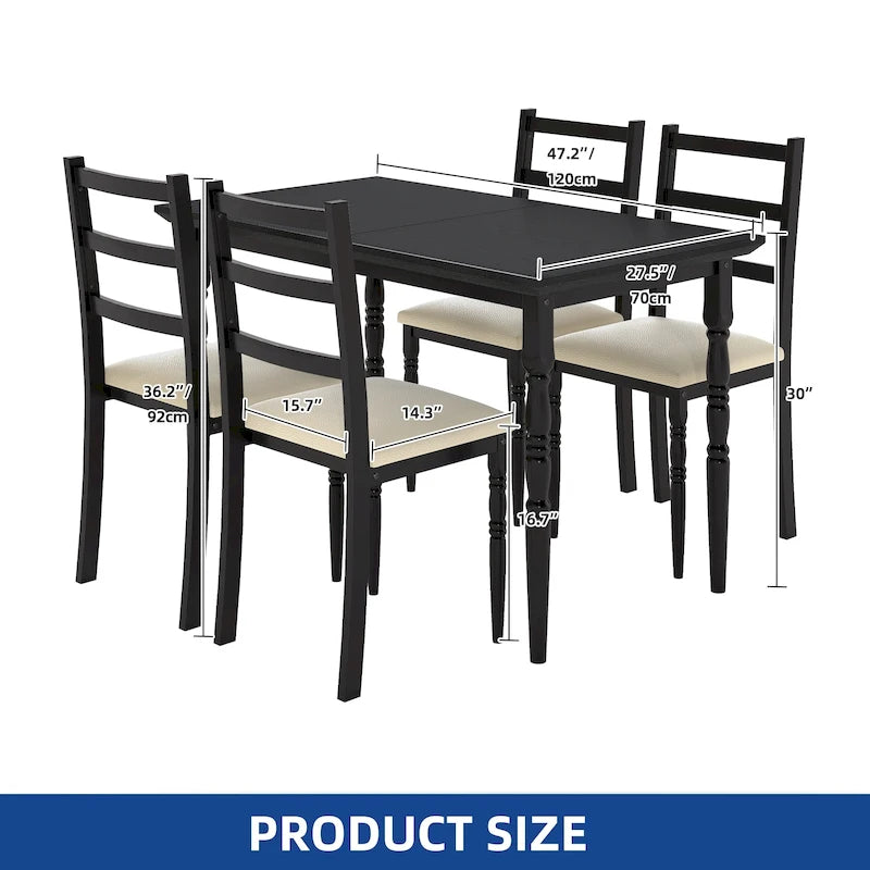 Table à manger rectangulaire de style ferme avec colonnes romaines