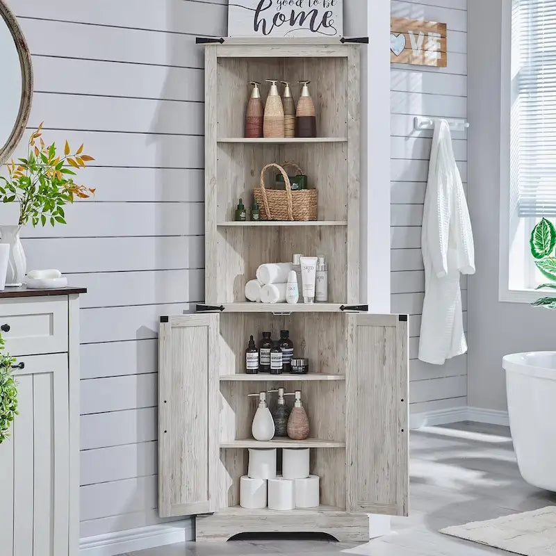 Farmhouse 68 in. Tall Corner Cabinet