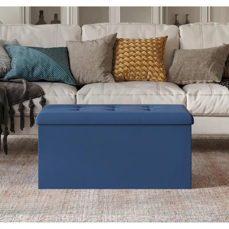 Banc de rangement pliant rembourré