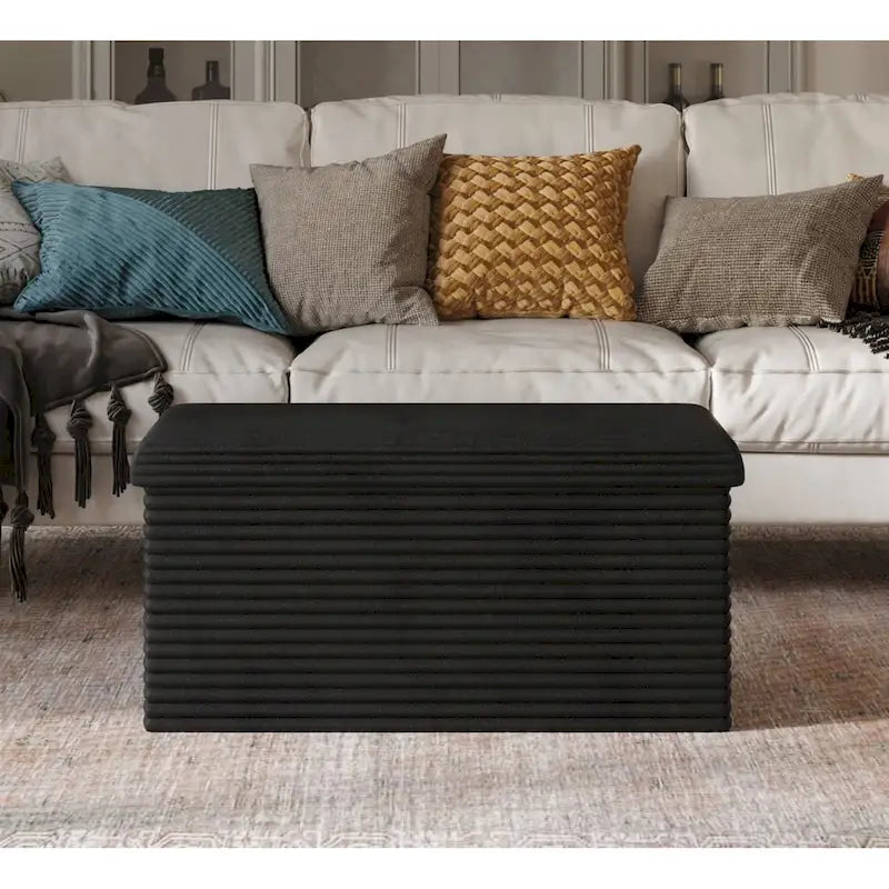 Banc de rangement pliant rembourré