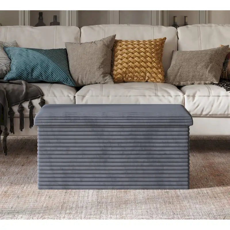 Banc de rangement pliant rembourré