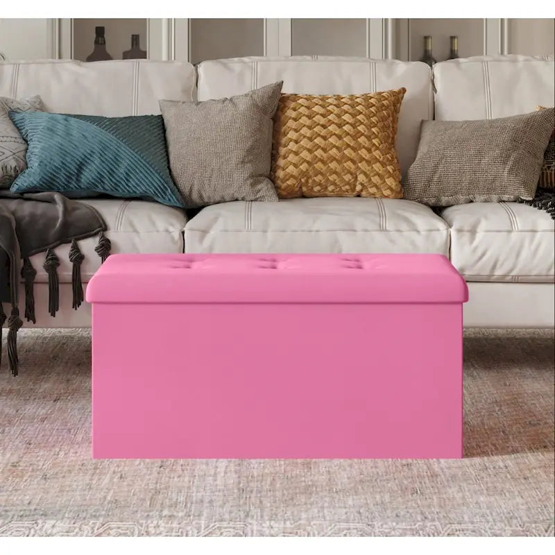 Banc de rangement pliant rembourré
