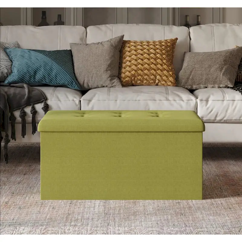 Banc de rangement pliant rembourré