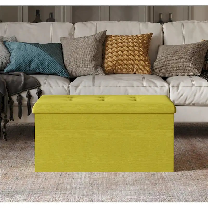 Banc de rangement pliant rembourré