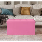 Banc de rangement pliant rembourré