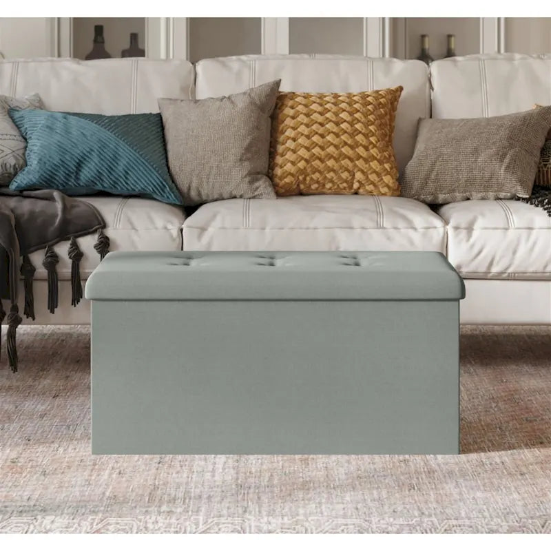 Banc de rangement pliant rembourré