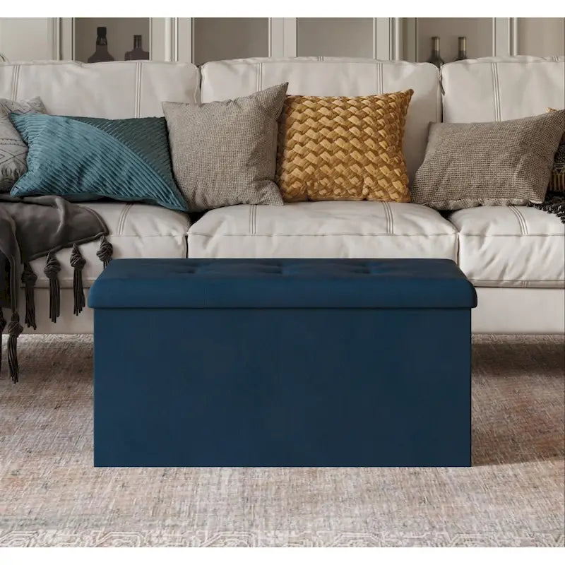 Banc de rangement pliant rembourré