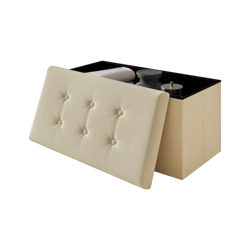 Banc de rangement pliant rembourré