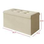 Banc de rangement pliant rembourré