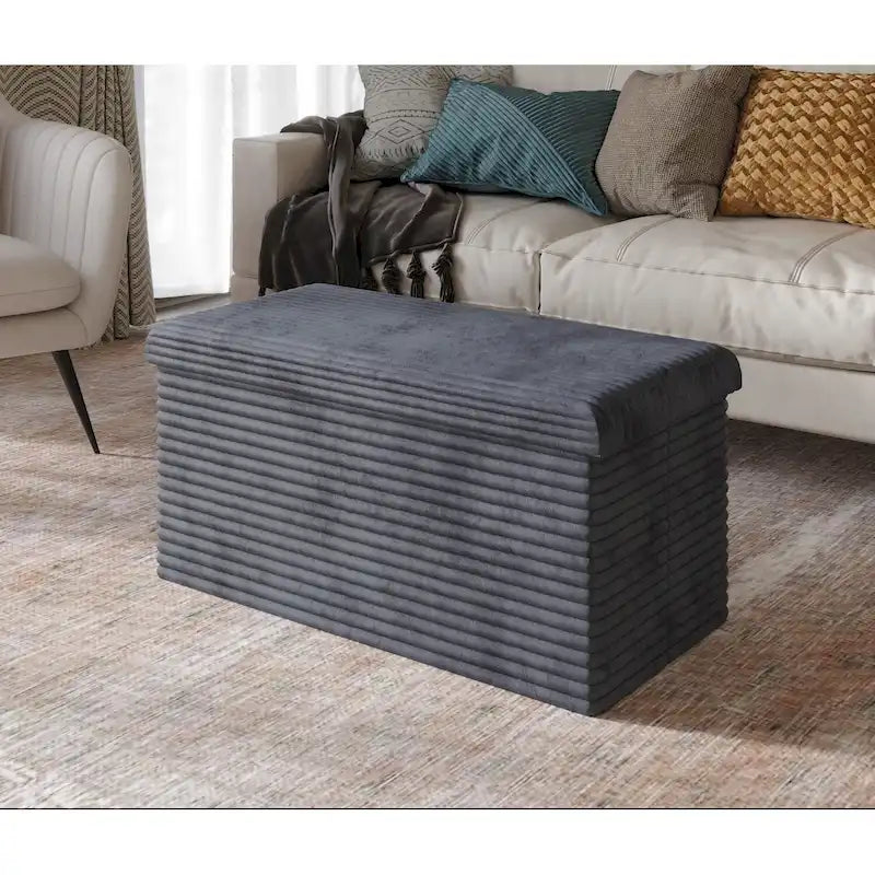 Banc de rangement pliant rembourré
