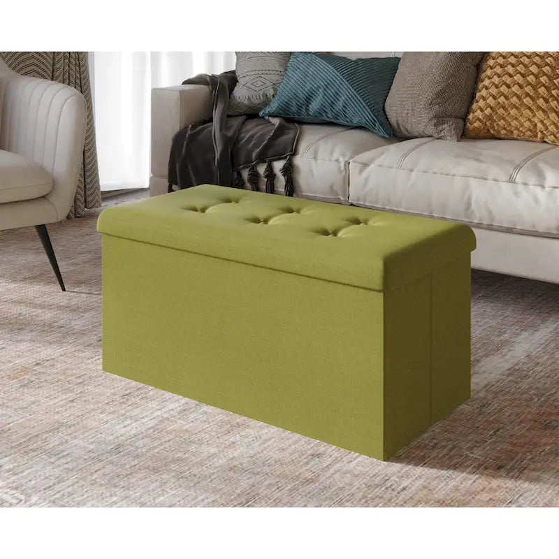 Banc de rangement pliant rembourré