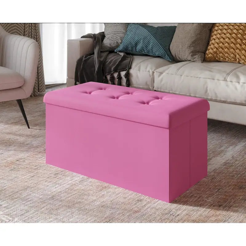 Banc de rangement pliant rembourré