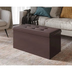 Banc de rangement pliant rembourré