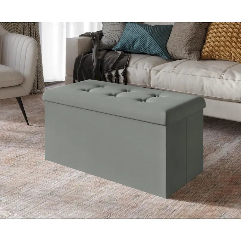 Banc de rangement pliant rembourré