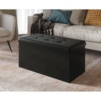 Banc de rangement pliant rembourré