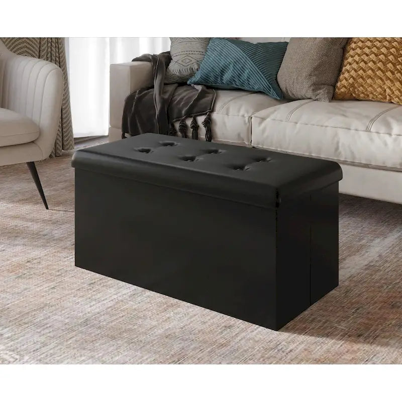 Banc de rangement pliant rembourré