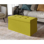 Banc de rangement pliant rembourré