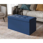 Banc de rangement pliant rembourré
