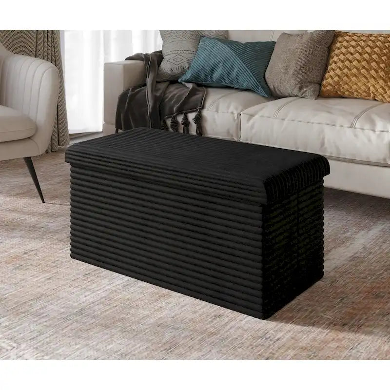 Banc de rangement pliant rembourré