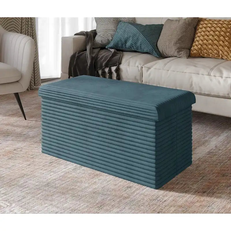 Banc de rangement pliant rembourré