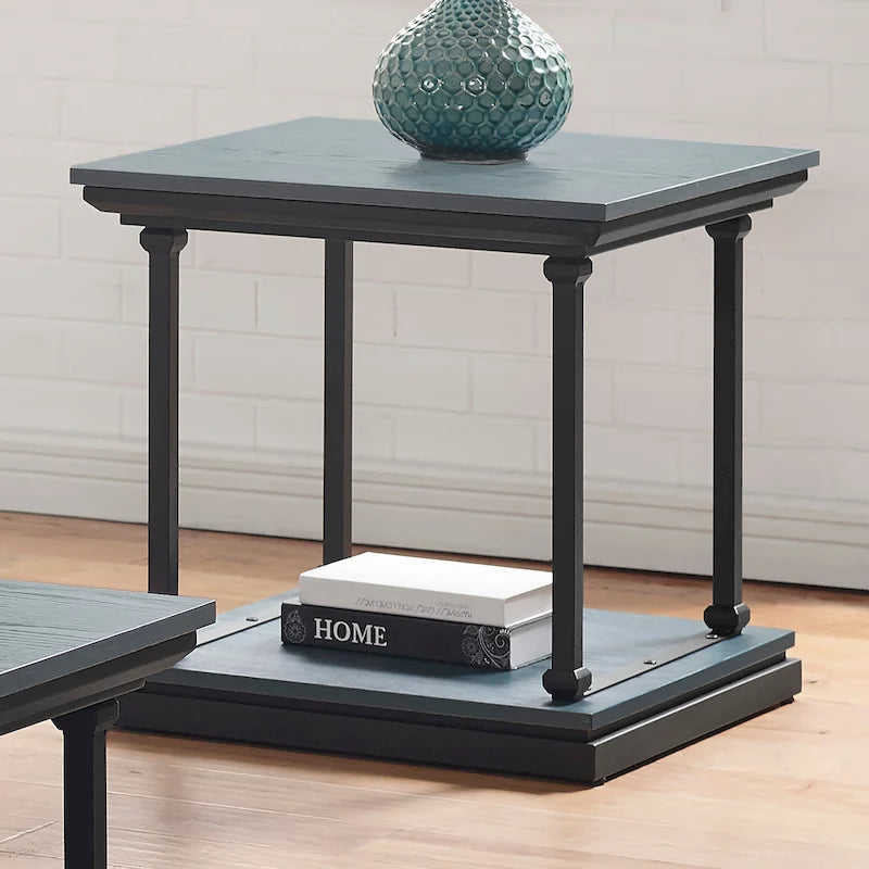 Transitional 24-Inch 1-Shelf Side Table