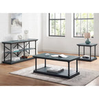 Table d'appoint de 61 cm avec 1 étagère, style transitionnel
