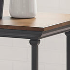 Table d'appoint de 61 cm avec 1 étagère, style transitionnel