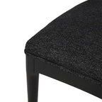 Chaise de salle à manger en tissu et bois d'hévéa