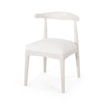 Chaise de salle à manger en tissu et bois d'hévéa