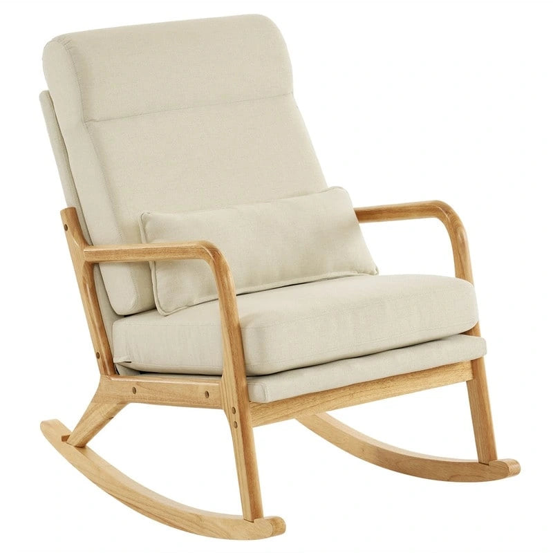 Fauteuil à bascule d'appoint rembourré à dossier haut de 99,9 cm