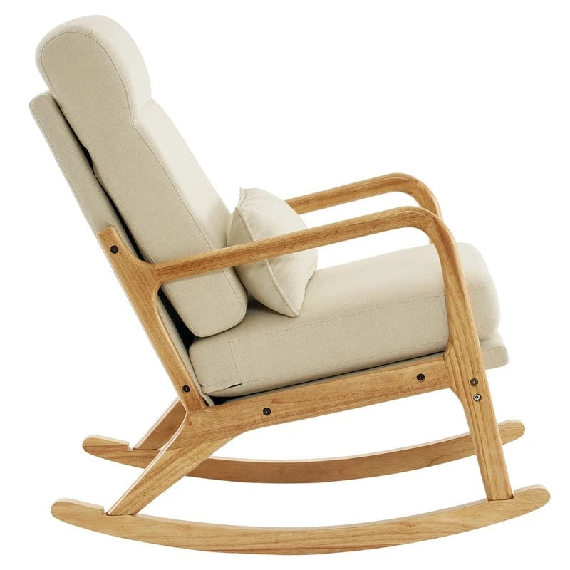 Fauteuil à bascule d'appoint rembourré à dossier haut de 99,9 cm