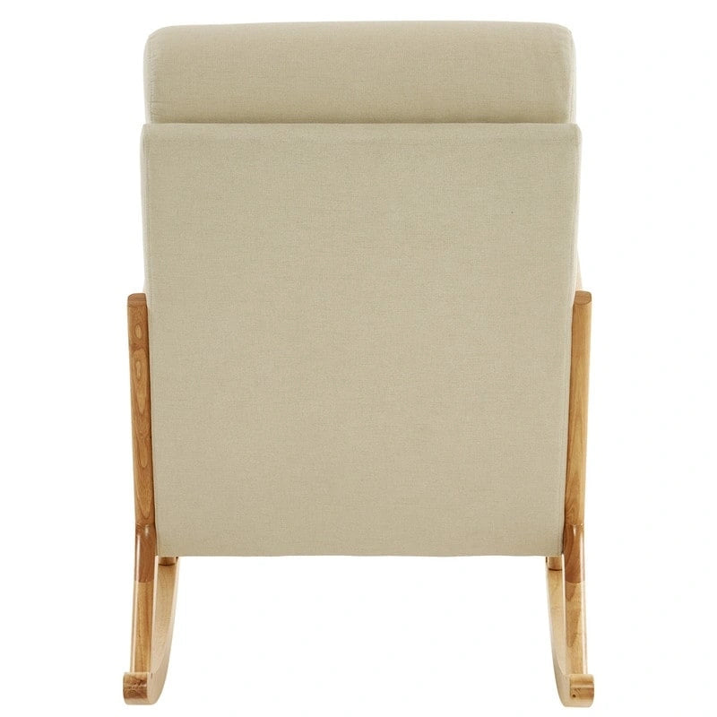 Fauteuil à bascule d'appoint rembourré à dossier haut de 99,9 cm