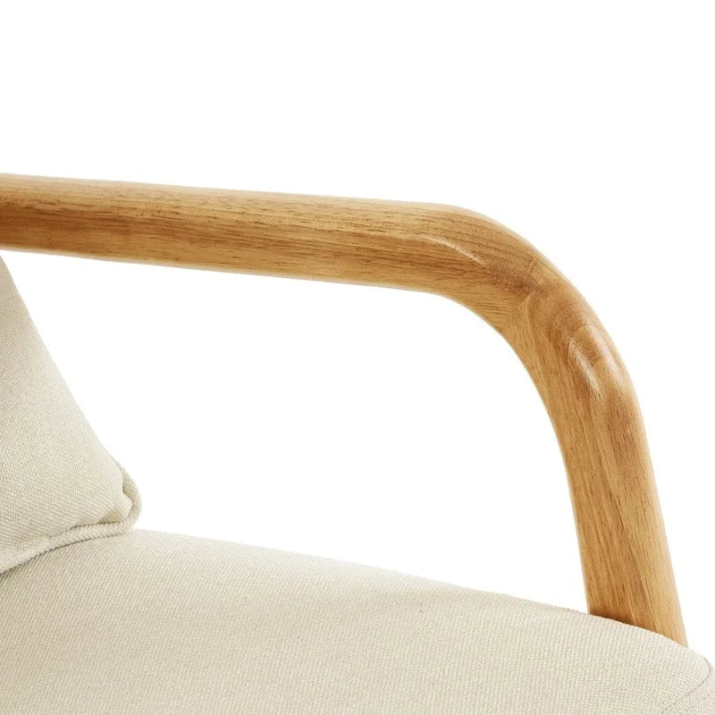 Fauteuil à bascule d'appoint rembourré à dossier haut de 99,9 cm