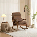 Fauteuil à bascule d'appoint rembourré à dossier haut de 99,9 cm