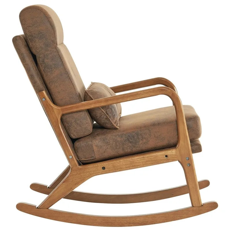 Fauteuil à bascule d'appoint rembourré à dossier haut de 99,9 cm