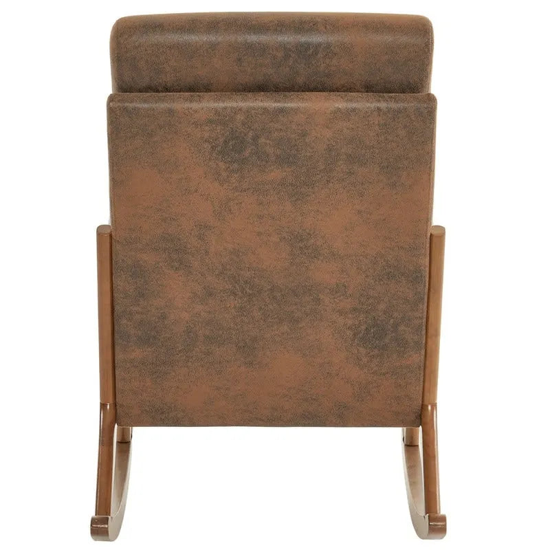 Fauteuil à bascule d'appoint rembourré à dossier haut de 99,9 cm