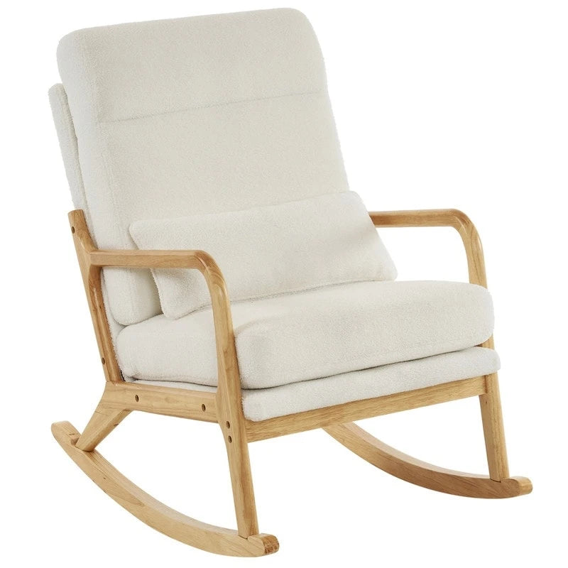 Fauteuil à bascule d'appoint rembourré à dossier haut de 99,9 cm