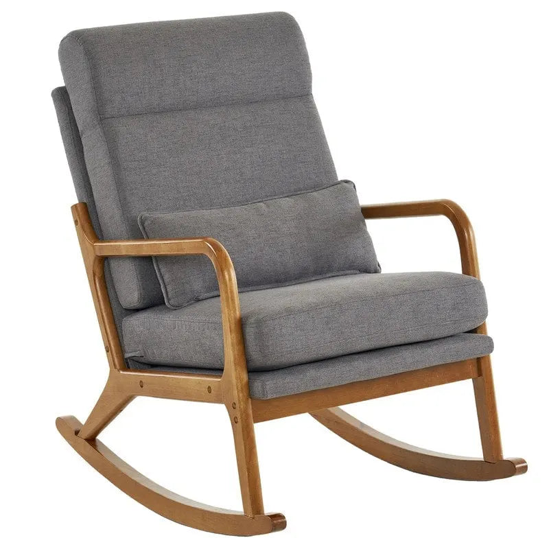 Fauteuil à bascule d'appoint rembourré à dossier haut de 99,9 cm