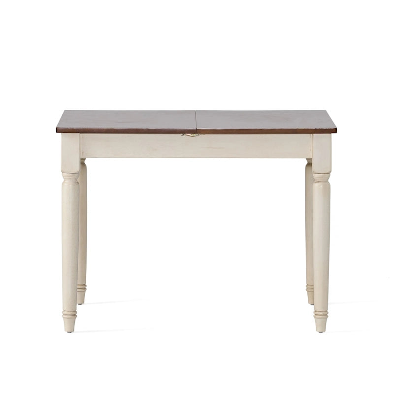 Table à manger en bois multicolore avec rallonge
