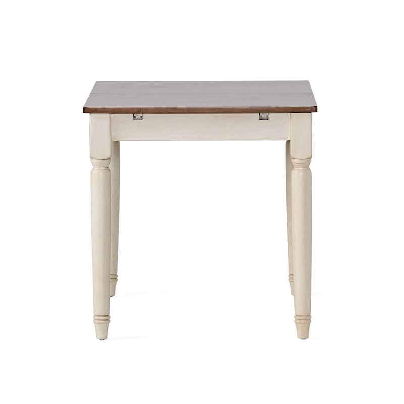 Table à manger en bois multicolore avec rallonge