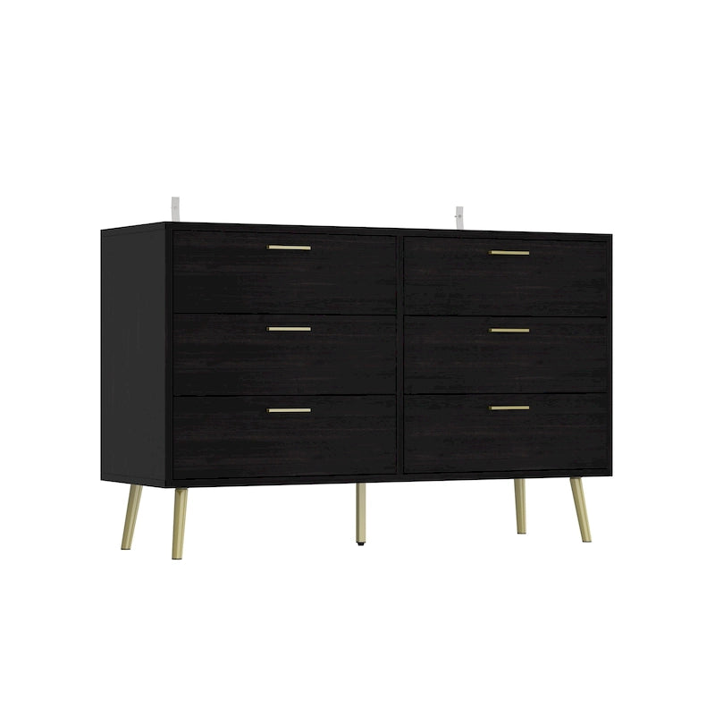 Commode double moderne à 6 tiroirs