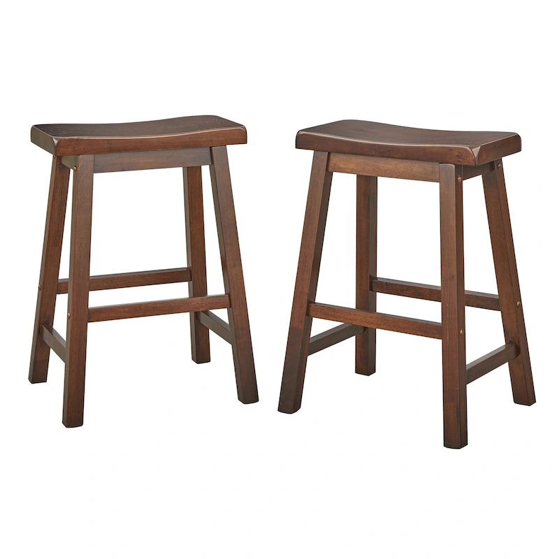 Tabouret de bar en bois massif de 24 pouces