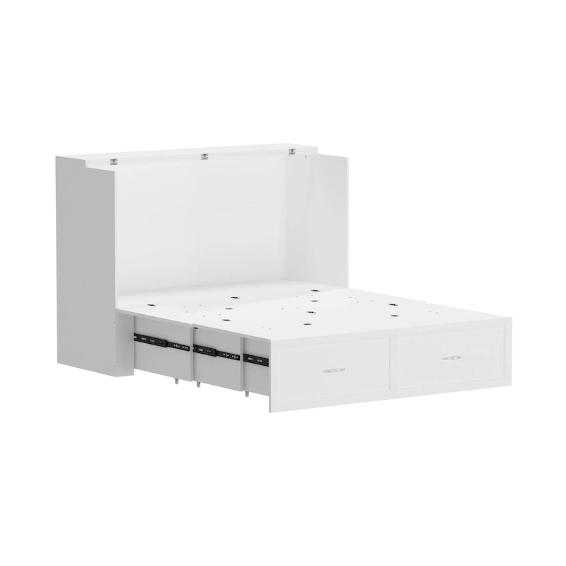 Armoire lit escamotable pleine grandeur avec tiroirs