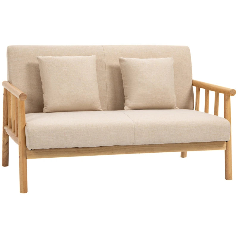 Canapé deux places rembourré moderne de 122 cm pour petits espaces