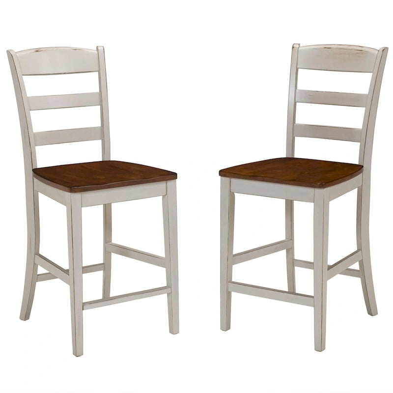 Îlot de cuisine en bois blanc cassé avec plateau à abattant – 48x25x36 po