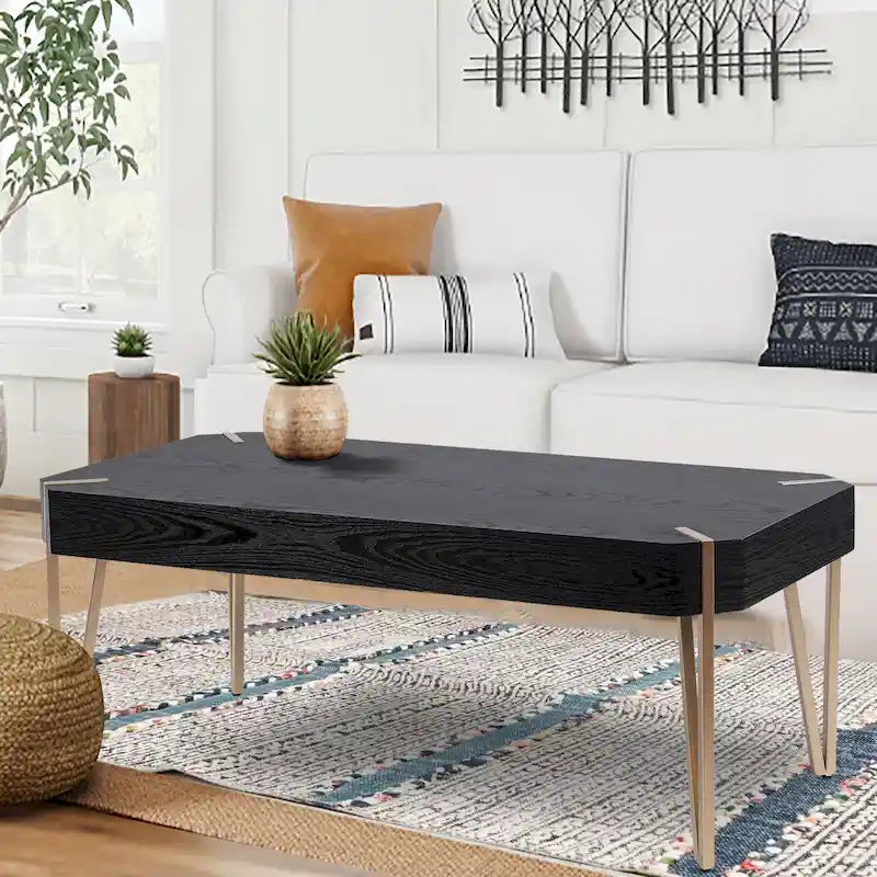 Table basse en bois et métal – 46,13 po l.