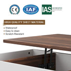 Table basse en bois avec compartiment de rangement caché